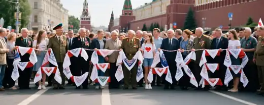 [Москвичи образовали живую цепь памяти накануне Дня Победы]