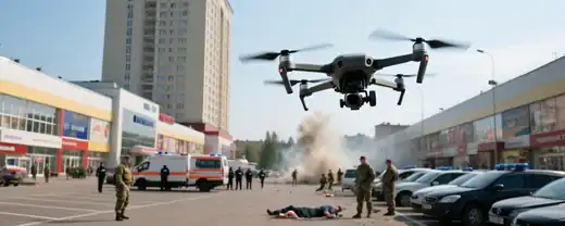 Безопасность под угрозой: дрон теряет контроль над полетом прямо над брянским торгцентром