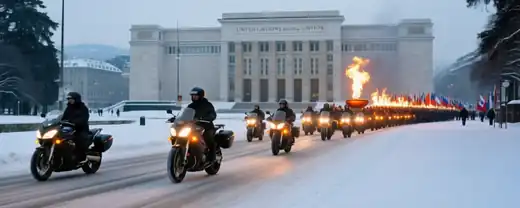 Вечный огонь прибыл на акцию «Бессмертного полка» перед штаб-квартирой ООН